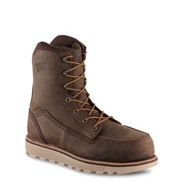 Robust Men Red Wing Shoes Men's 8-Inch Waterproof Safety Toe Boot Work Boots