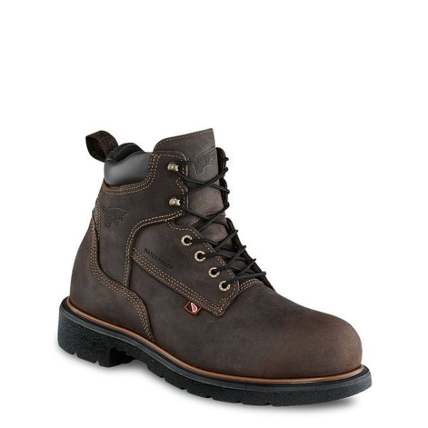 Men's 6-Inch Insulated, Waterproof Soft Toe Boot Sale Men Work Boots Red Wing Shoes