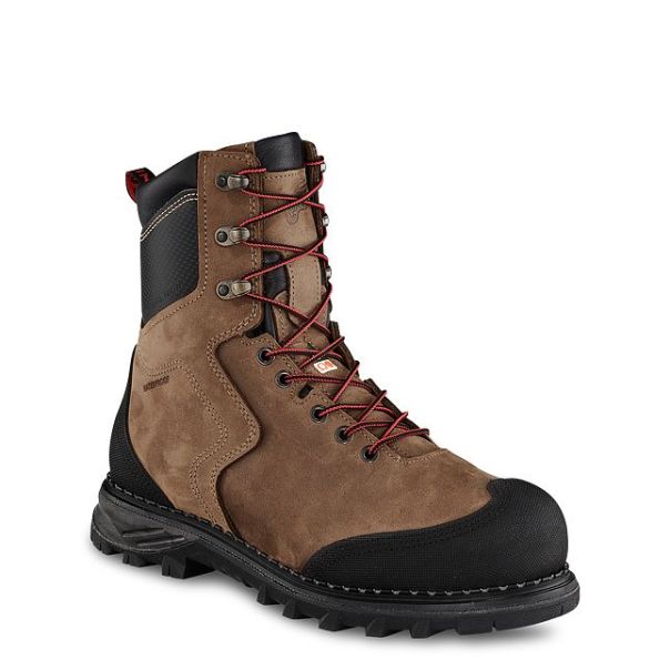 Unique Men's 8-Inch Waterproof, Csa Safety Toe Boot Work Boots Red Wing Shoes Men