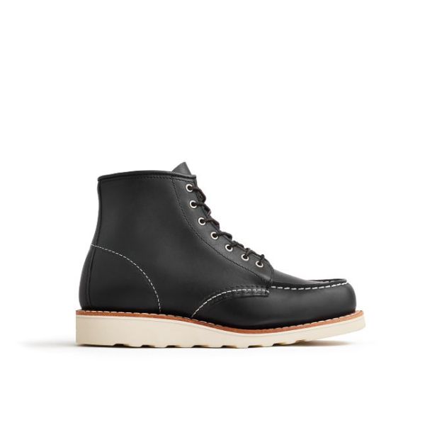 Women Red Wing Shoes Women's Short Boot In Black Boundary Leather Classic Moc Classic