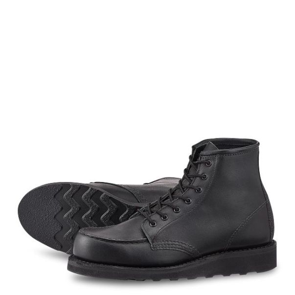 Women Classic Moc Women's Short Boot In Black Boundary Leather Red Wing Shoes Sustainable