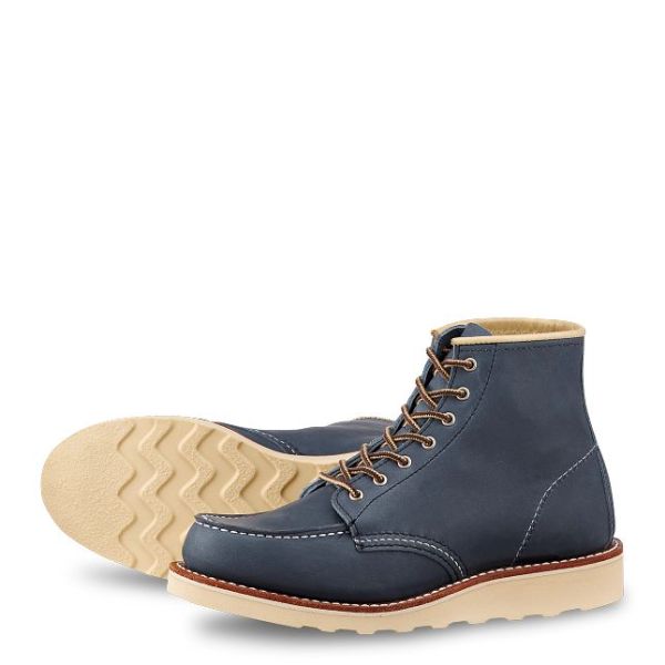 Classic Moc Elegant Women's Short Boot In Indigo Legacy Leather Women Red Wing Shoes
