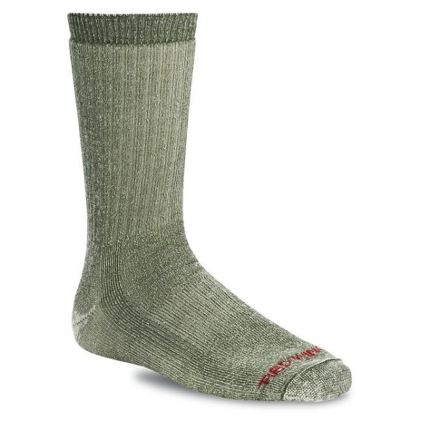 Unisex Practical Unisex Merino Wool Blend  Crew Sock In Olive Red Wing Shoes Socks