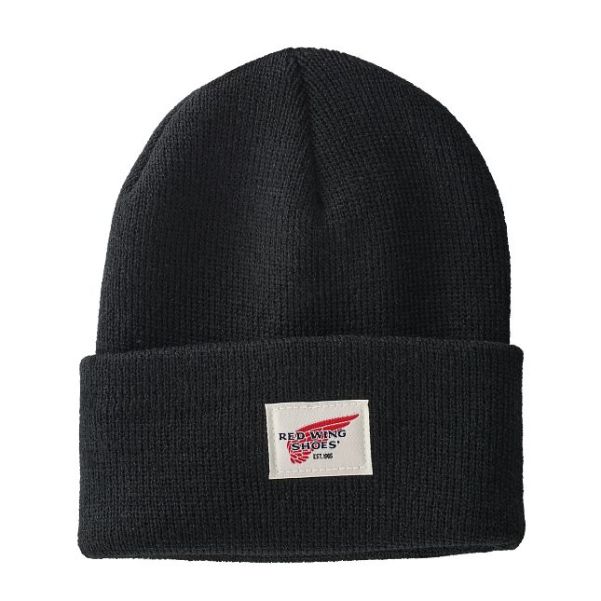 Rare Hats Red Wing Shoes Unisex Kids Cuffed Beanie Hat In Black Unisex