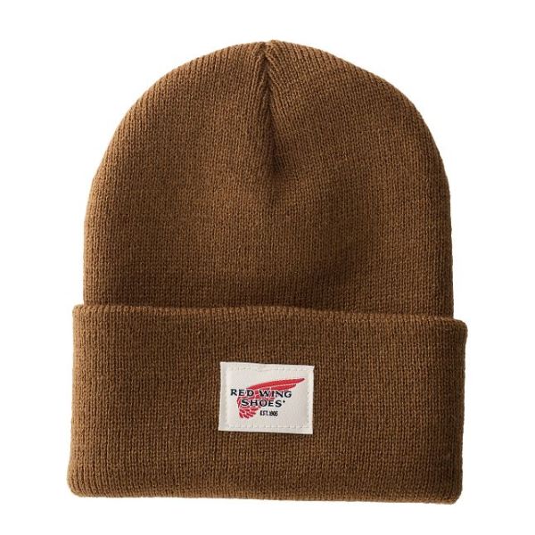 Unisex Kids Cuffed Beanie Hat In Copper Fast Red Wing Shoes Unisex Hats