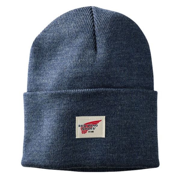 Red Wing Shoes Unisex Affordable Hats Unisex Knit Watch Hat In Blue Heather
