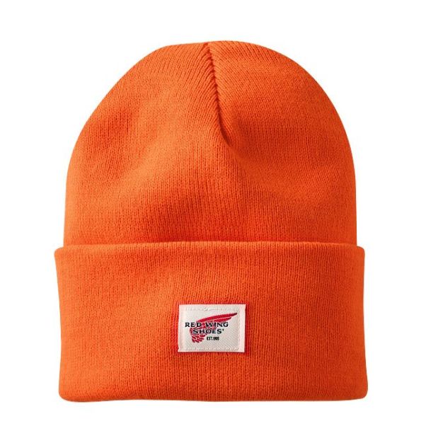 Red Wing Shoes Hats Unisex Knit Watch Hat In Orange Must-Go Prices Unisex