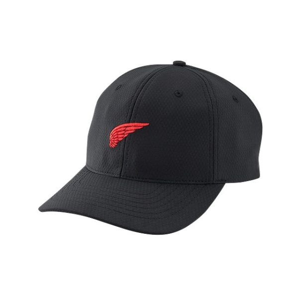 Robust Unisex Embroidered Wing Performance Ball Cap In Black Red Wing Shoes Unisex Hats