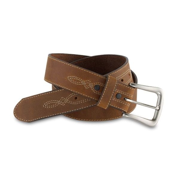 Unisex Belts Red Wing Shoes Reliable Men's Belt In Brown Western Leather