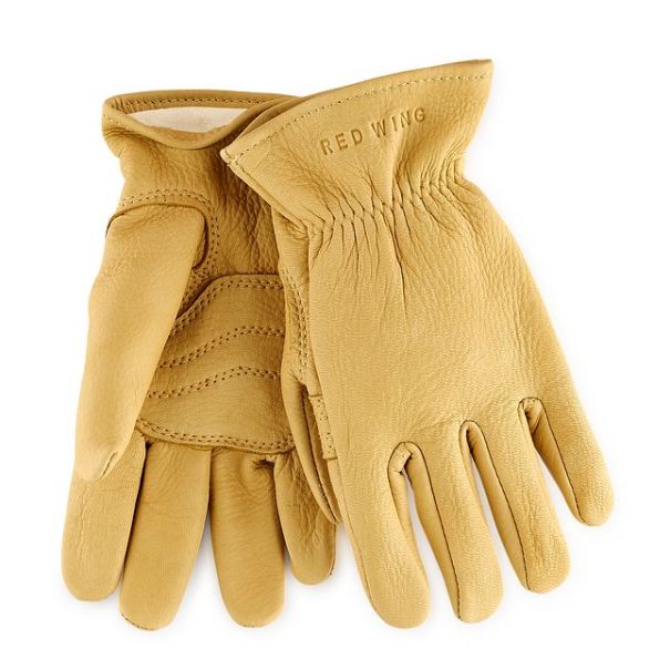 Bargain Unisex Red Wing Shoes Gloves Men's Glove In Yellow Buckskin Leather