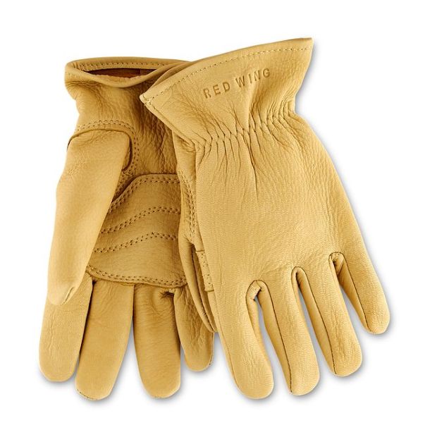 Gloves Men's Glove In Yellow Buckskin Leather Red Wing Shoes Unisex Offer