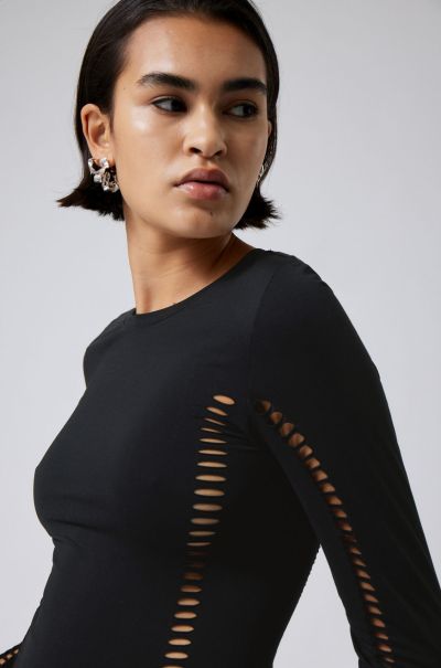 Rachel Cut Out Long Sleeve Women Black Party Clothing Shop