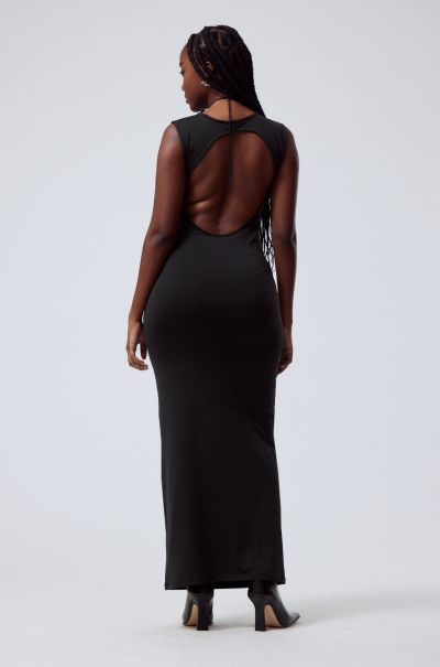 2024 Black Party Clothing Women Lucy Open Back Dress