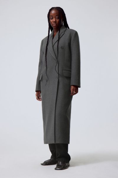 Women Jackets & Coats Alex Oversized Wool Blend Coat Ignite Black