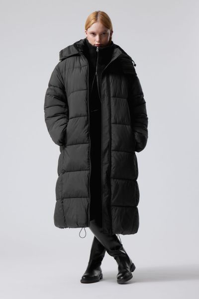 Women Normal Black Aeris Puffer Coat Jackets & Coats