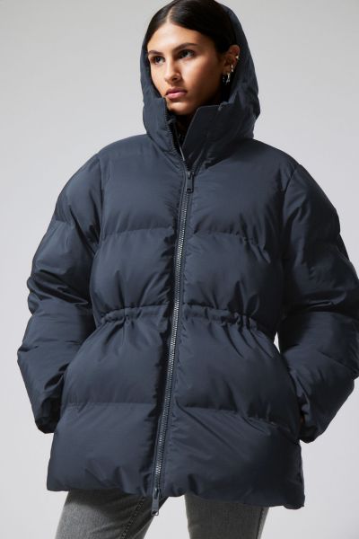 Women Purchase Black Illisa Waisted Puffer Jacket Jackets & Coats