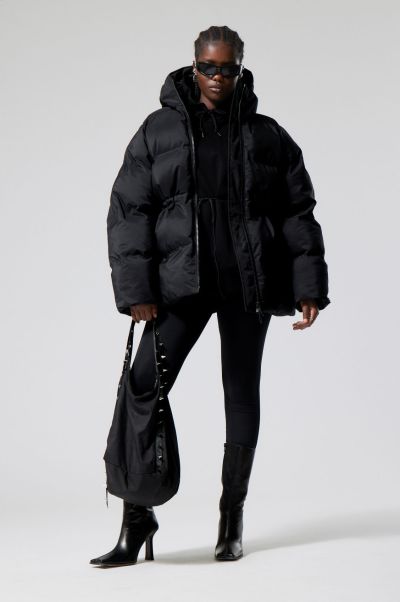 Women Illisa Waisted Puffer Jacket Black Jackets & Coats Best