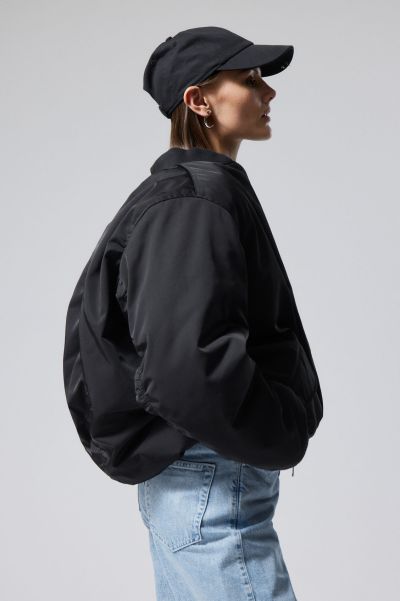 Black Generate Jackets & Coats Lui Oversized Bomber Jacket Women