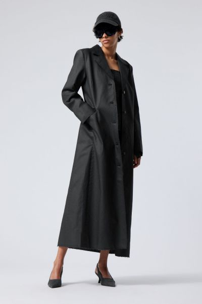 Coated Black Easy Women Jackets & Coats Cassius Coated Coat