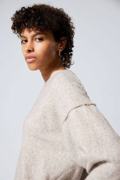 Annie Knit Sweater Women Knitwear Light Mole Trendy