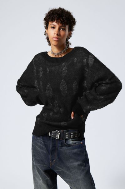 Rugged Taylor Knit Sweater Black Women Knitwear