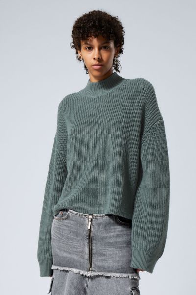 Lyla Knit Sweater Women Dark Green Knitwear High Quality