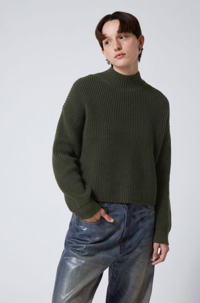 Dark Green Lyla Knit Sweater Specialized Women Knitwear