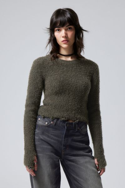 Knitwear Reliable Women Dark Green Tyra Knitted Sweater
