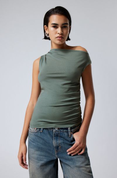 Women T-Shirts & Tops Hera Drape Top Closeout Black