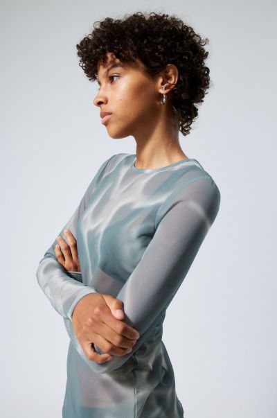 T-Shirts & Tops Women Blur Printed Long Sleeve Evolve Durable