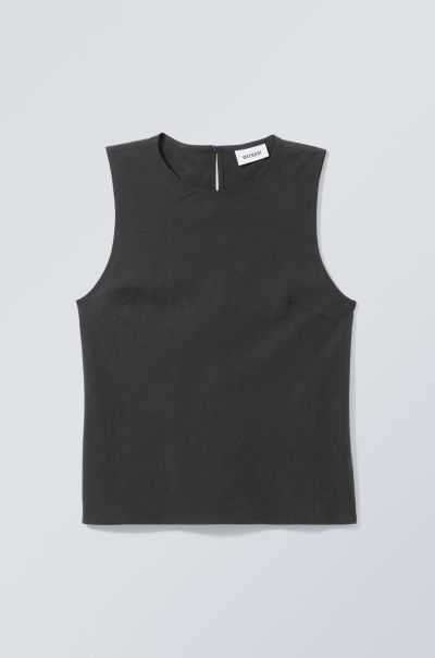 Women Aino Tank Top Intuitive Black T-Shirts & Tops