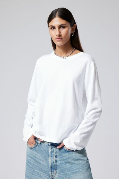 Women Black Closeout Essence Standard Long Sleeve T-Shirts & Tops