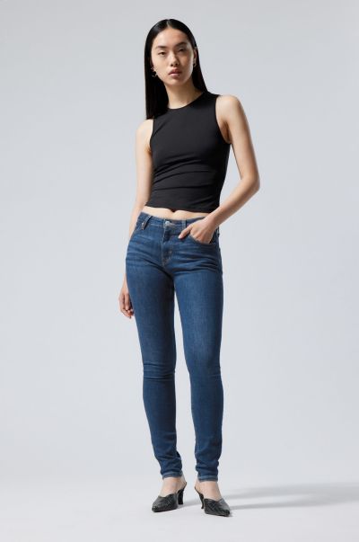 Coupon Spare Mid Skinny Jeans Jeans Black Rinse Women