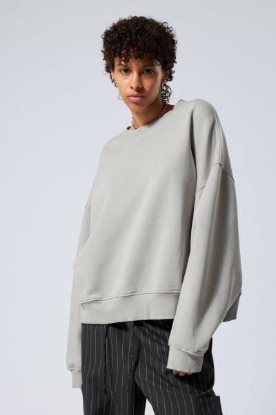 Basics Wide Heavyweight Sweatshirt Dark Grey Women Contemporary