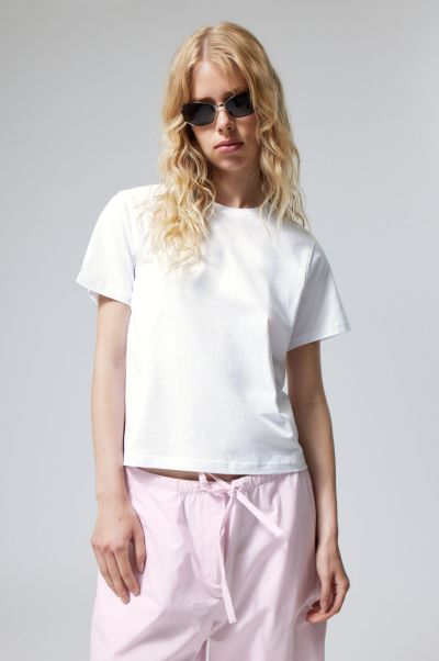 Basics White 2-Pack Essence Standard T-Shirt Women Special Deal