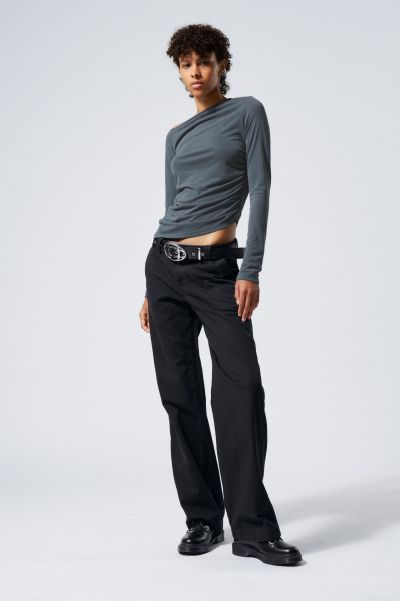 Women Trousers Dark Grey Tony Cotton Twill Trousers Now
