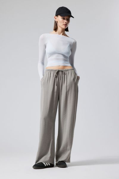 Specialized Dusty Grey Mia Structured Trousers Trousers Women