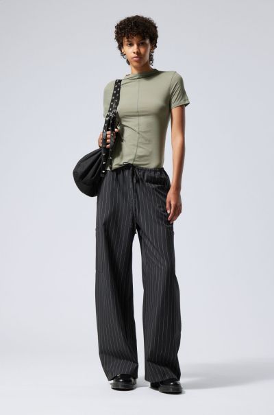 Black Trousers Women Personalized Adisa Suiting Cargo Trousers