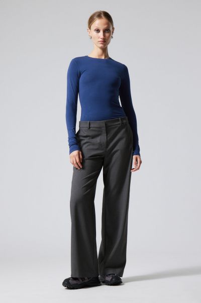 Trousers Rare Emily Low Waist Suiting Trousers Women Black