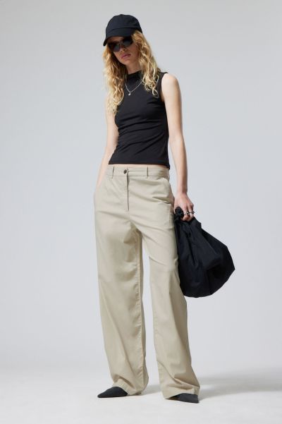 Elio Wide Trousers Trousers Off Black Women Clearance
