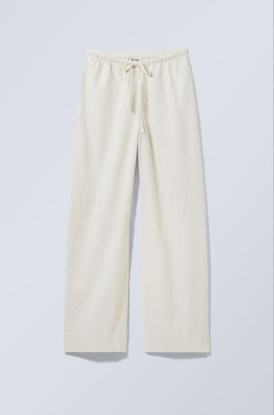 Offer Trousers Mia Linen Mix Trousers Women Off-White