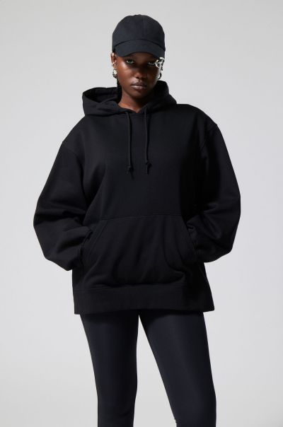 Hoodies & Sweatshirts Women Essence Relaxed Hoodie Black Perfect