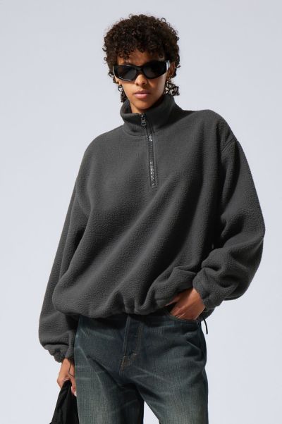 Black Women Hoodies & Sweatshirts Cora Oversized Fleece Sweatshirt Specialized