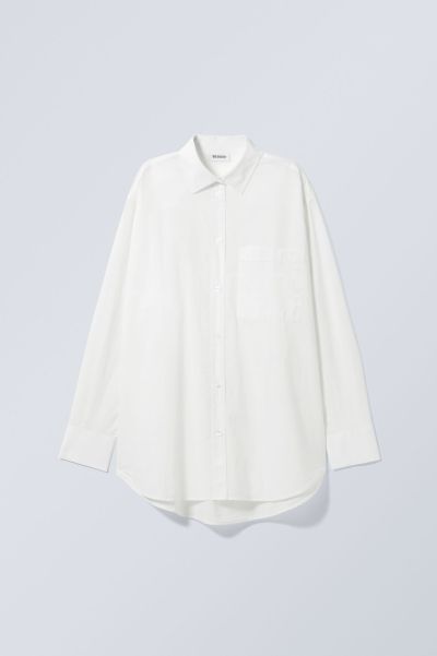 White Women Shirts & Blouses Reliable Perfect Cotton Poplin Shirt