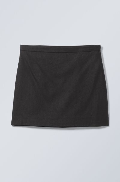 Millie Linen Mix Mini Skirt Skirts Free Women Ecru