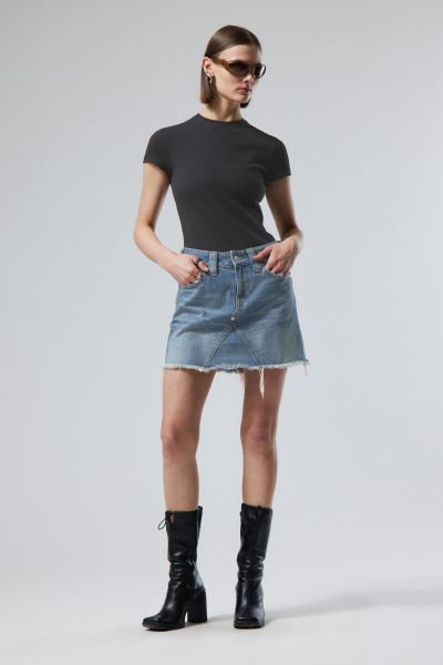 Unleash Ventura Denim Short Skirt Women Skirts Treasure Blue
