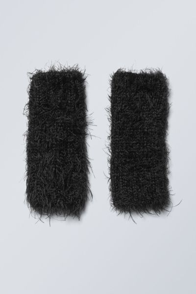 Hairy Wristwarmers Black Accessories Women State-Of-The-Art