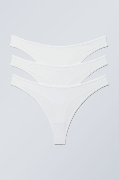 Underwear Exceptional Women Black 3-Pack Jade Cotton Thong