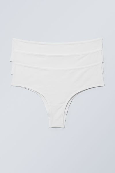 3-Pack Lykke Cotton Hipster Briefs Underwear Women White Discount