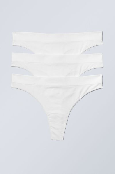 Black 3-Pack Cat Soft Thong Women Top Underwear